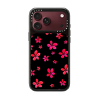 Pink & Red Summer Flowers | iPhone 18 Pro Max / Impact Case MagSafe Compatible - Glossy / Glossy Black | Image 1