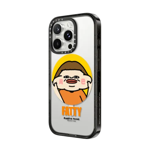 Fatty Fat Face | iPhone 16 Pro Max / Impact Case MagSafe Compatible / Black | Image 2