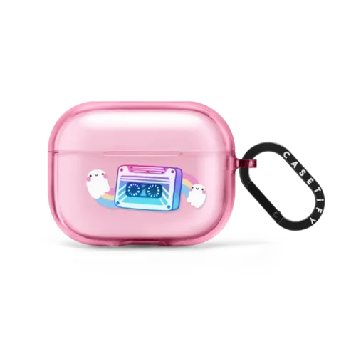 Rainbow Tape by ellievsbear | AirPods Pro 2 / Earbuds Impact Case / Pink Fizz | Image 1
