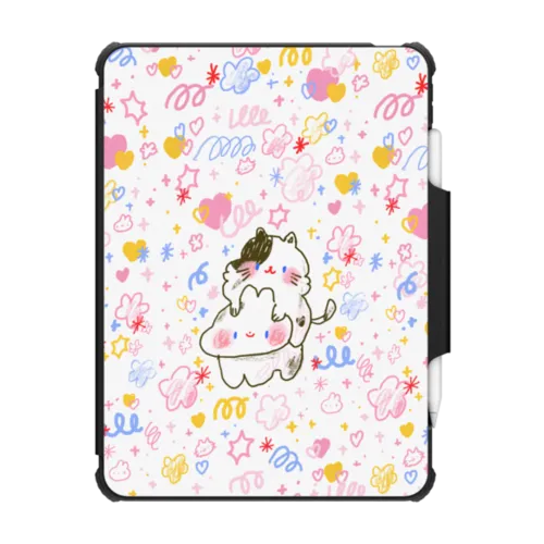 Hop on ipad case by tabetaaii | iPad Pro 11-inch (3rd/4th gen) / iPad Impact Folio Case / Black | Image 1