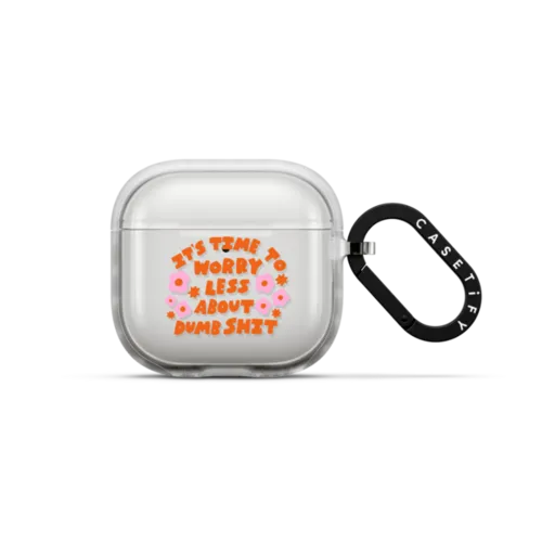 Worry Less by Kristen Peers | AirPods 4 & 5 / Earbuds Impact Case / Frost | Image 1
