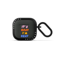 It's Okay, I'm Okay by Kristen Peers | AirPods 4 & 5 / Earbuds Bounce Case / Charcoal | Image 1