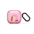 Rainbow Girl by Kristen Peers | AirPods 4 & 5 / Earbuds Impact Case / Pink Fizz | Image 1