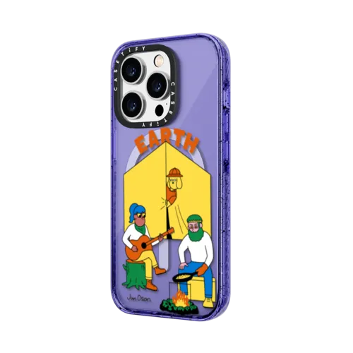 Camping iPhone Case | iPhone 14 Pro Max / Impact Case MagSafe Compatible / Peri Purple | Image 2
