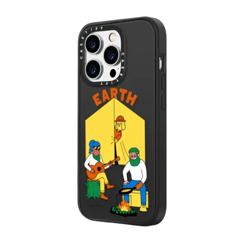 Camping iPhone Case | iPhone 14 Pro Max / Impact Case / Matte Black | Image 2