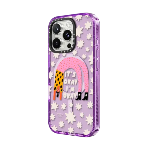 It's Okay, I'm Okay by Kristen Peers | iPhone 16 Pro Max / Impact Case MagSafe Compatible / Purple | Image 2