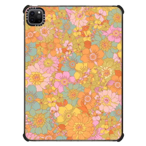 GROOVY BLOOMS by show me your mumu | iPad Pro 11-inch (3rd/4th gen) / iPad Impact Case / Black | Image 1
