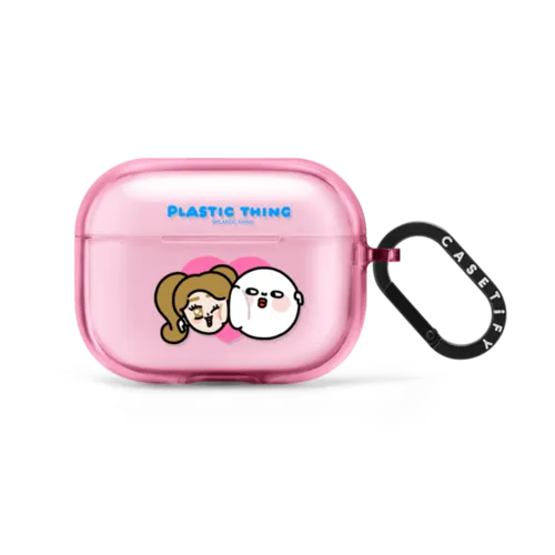 Love Music But Love You More - Plastic Thing | AirPods Pro 2 / Earbuds Impact Case / Pink Fizz | Image 1