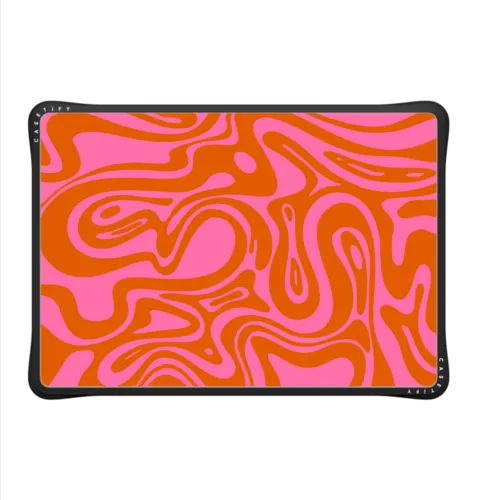 Retro Swirls by Illustrated by Charlie | MacBook Air 13-inch (M1 / Intel) / MacBook Impact Case / Black | Image 2