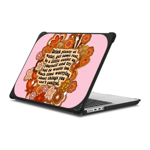 Self Care Manifesto by Illustrated by Charlie | MacBook Pro 14-inch (M1 - M5) / MacBook Bounce Case / Black | Image 1