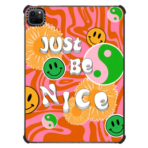 Just Be Nice by Illustrated By Charlie | iPad Pro 11-inch (3rd/4th gen) / iPad Impact Case / Black | Image 1