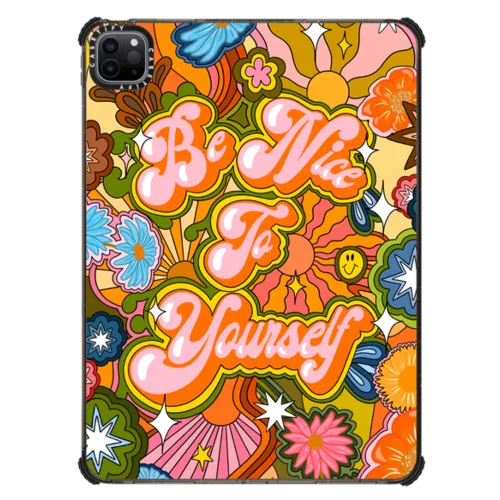Be Nice To Yourself by Illustrated By Charlie | iPad Pro 11-inch (3rd/4th gen) / iPad Impact Case / Black | Image 1
