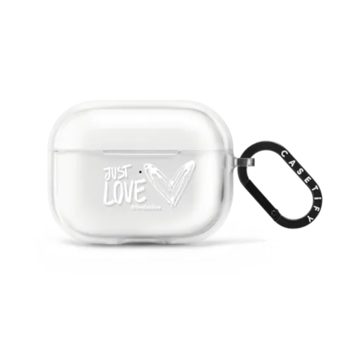 Just Love side heart W | AirPods Pro 2 / Earbuds Impact Case / Frost | Image 1