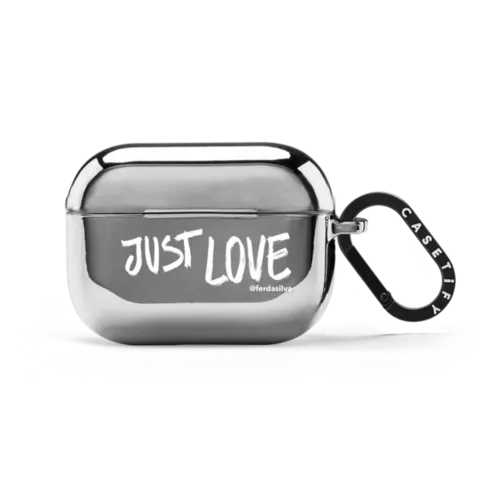 Just Love W | AirPods Pro 2 / Earbuds Mirror Case / Silver | Image 1