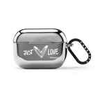 Just Love center heart W | AirPods Pro 2 / Earbuds Mirror Case / Silver | Image 1