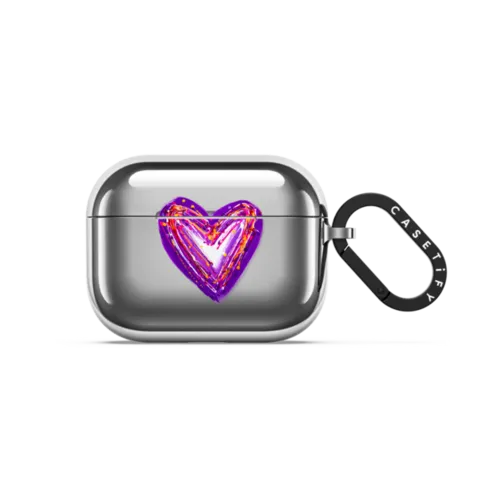 Corazon de Fer Purple | AirPods Pro 3 / Earbuds Mirror Case / Silver | Image 1