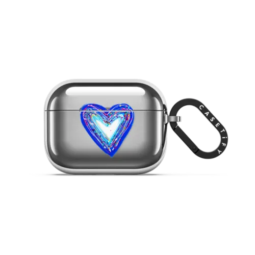 Corazon de Fer Blue | AirPods Pro 3 / Earbuds Mirror Case / Silver | Image 1