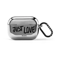 Just Love words B | AirPods Pro 2 / Earbuds Mirror Case / Silver | Image 1