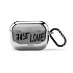 Just Love words B | AirPods Pro 2 / Earbuds Mirror Case / Silver | Image 1