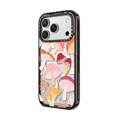 Mushrooms by Macarena Chomik | iPhone 17 Pro Max / Impact Case MagSafe Compatible / Black | Image 2