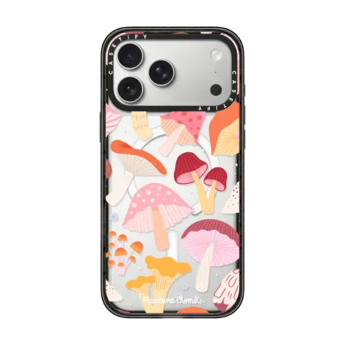 Mushrooms by Macarena Chomik | iPhone 17 Pro Max / Impact Case MagSafe Compatible / Black | Image 1
