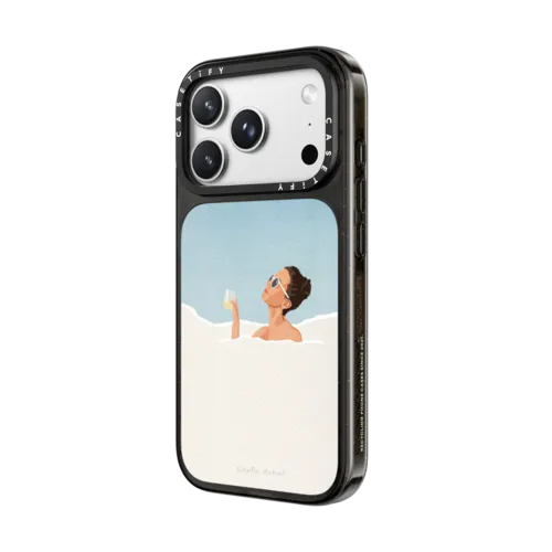 Bubblebath in the Clouds | iPhone 18 Pro Max / Impact Case MagSafe Compatible - Glossy / Glossy Black | Image 2