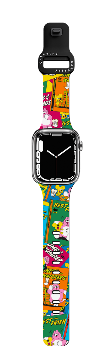 COMICS BAND BY ZIZONE | Apple Watch Series 7-9 (45mm) / Impact Band / Black | Image 1