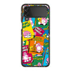 COMICS STICKER Z BY ZIZONE | Galaxy Z Flip4 / Impact Case / Black | Image 1