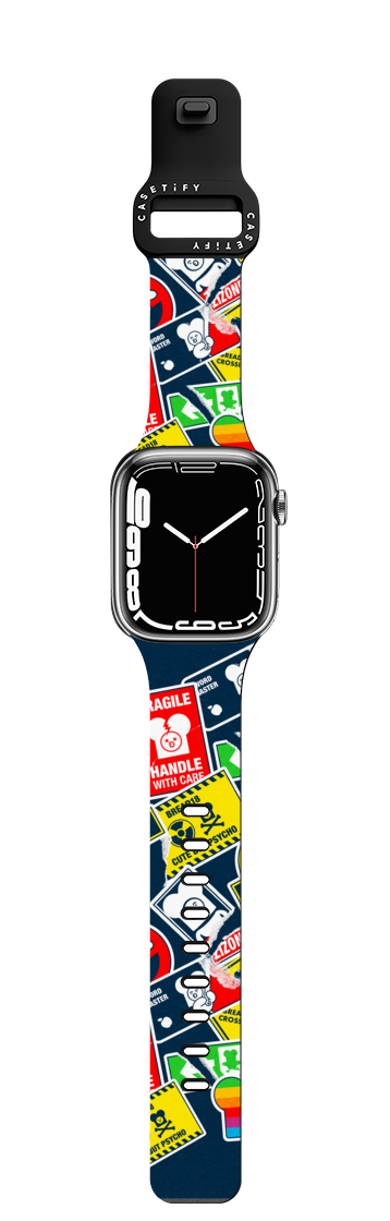 BREAD18 STICKER BAND BY ZIZONE | Apple Watch Series 7-9 (45mm) / Impact Band / Black | Image 1
