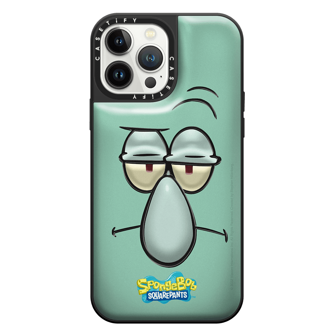 CASETiFY x SpongeBob iPhone 13 Pro Max Puffy Case - Teal (Squidward) | Image 1