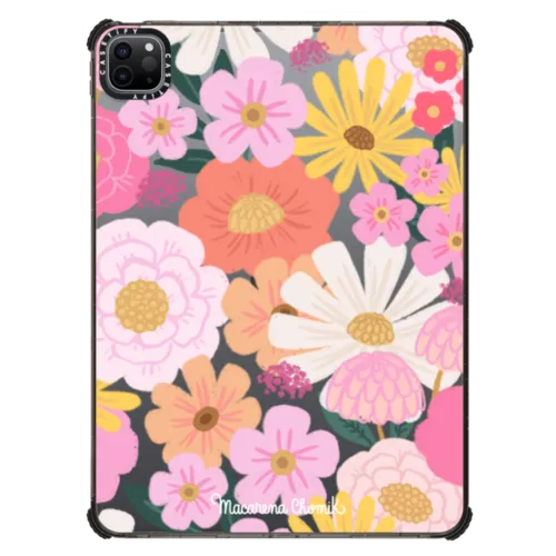 Floral Joy by Macarena Chomik | iPad Pro 11-inch (3rd/4th gen) / iPad Impact Case / Black | Image 1