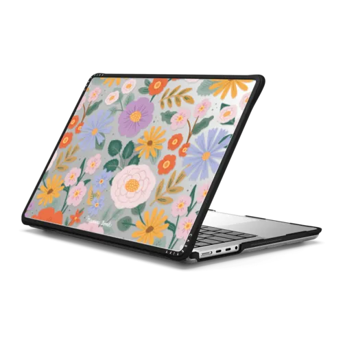 Spring Blooms by Macarena Chomik | MacBook Pro 14-inch (M1 - M5) / MacBook Impact Case / Black | Image 1