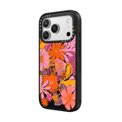 Groovy Floral | iPhone 17 Pro Max / Impact Case MagSafe Compatible / Matte Black | Image 2