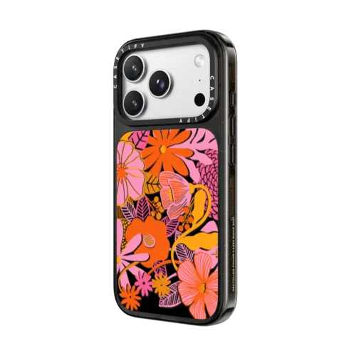 Groovy Floral | iPhone 18 Pro / Impact Case MagSafe Compatible - Glossy / Glossy Black | Image 2