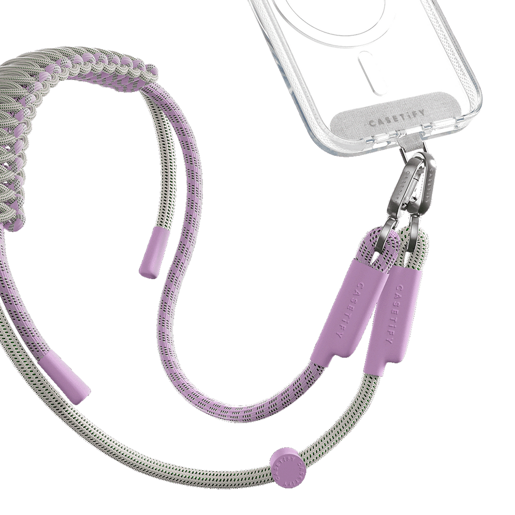 Rope Cross-body Strap - Lilac/ Sage (Braided) | Image 1