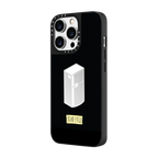 Fridge Joke | iPhone 14 Pro Max / Mirror Case MagSafe Compatible / Silver on Black | Image 2