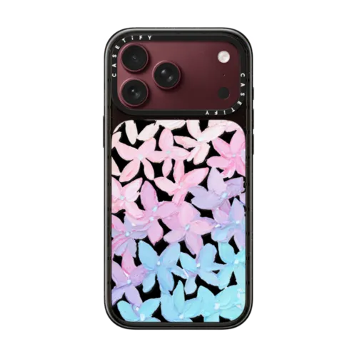 Clear Hydrangea Blooms | iPhone 18 Pro Max / Impact Case MagSafe Compatible - Glossy / Glossy Black | Image 1