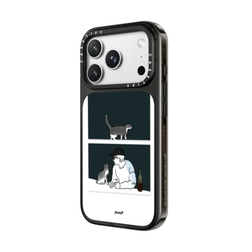 WINE & CAT | iPhone 18 Pro Max / Impact Case MagSafe Compatible - Glossy / Glossy Black | Image 2