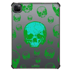Green Skull Pattern | iPad Pro 11-inch (3rd/4th gen) / iPad Impact Case / Black | Image 1