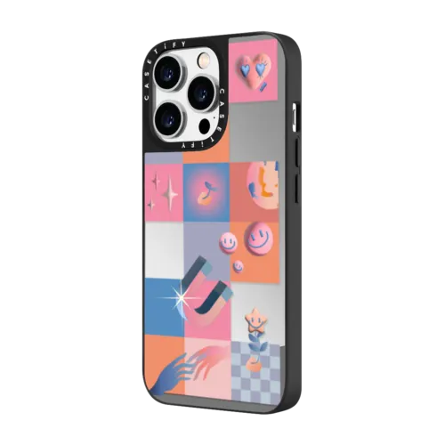 Plant Kindness | iPhone 14 Pro Max / Mirror Case MagSafe Compatible / Silver on Black | Image 2