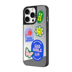 SGC Sticker Case | iPhone 14 Pro Max / Mirror Case MagSafe Compatible / Silver on Black | Image 2