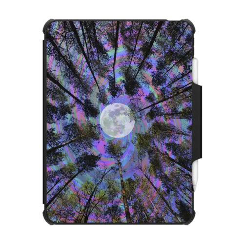 Moon Swirl | iPad Pro 11-inch (3rd/4th gen) / iPad Impact Folio Case / Black | Image 1