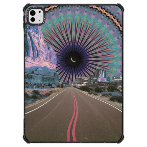 Psychedelic Road | iPad Pro 11-inch (M4/M5) / iPad Impact Case / Black | Image 1