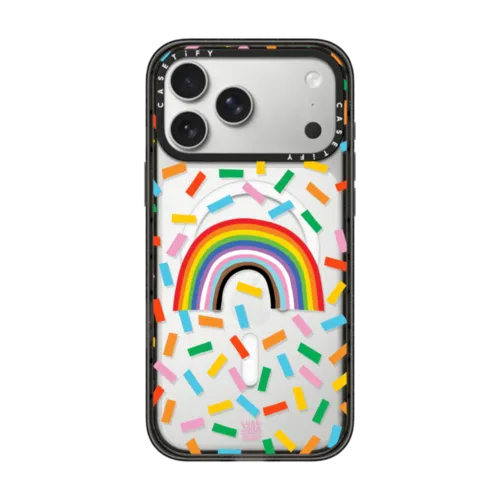 Pride Rainbow by LJMA | iPhone 17 Pro Max / Impact Case MagSafe Compatible / Black | Image 1