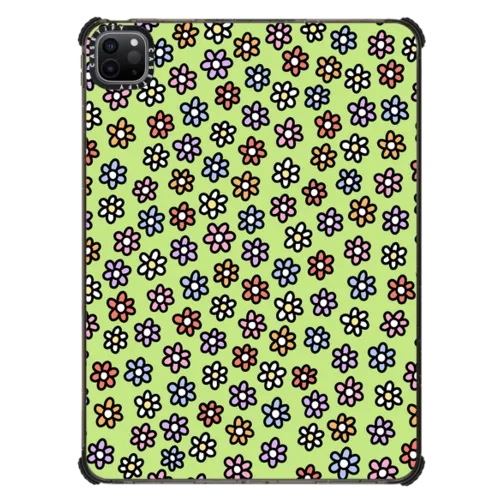 Flower Field | iPad Pro 11-inch (3rd/4th gen) / iPad Impact Case / Black | Image 1