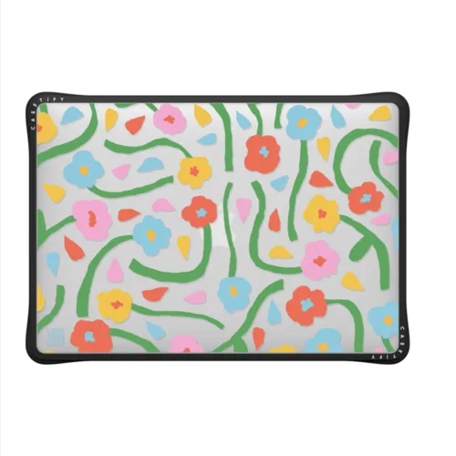 Pansies Pansies Pansies By LJMA | MacBook Air 13-inch (M1 / Intel) / MacBook Impact Case / Black | Image 2