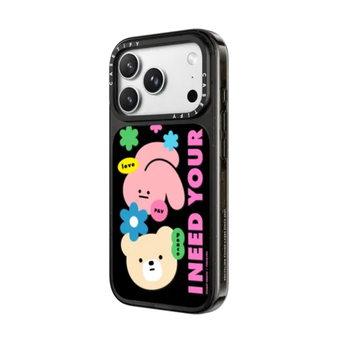 PINK&VEN I need your love | iPhone 18 Pro Max / Impact Case MagSafe Compatible - Glossy / Glossy Black | Image 2