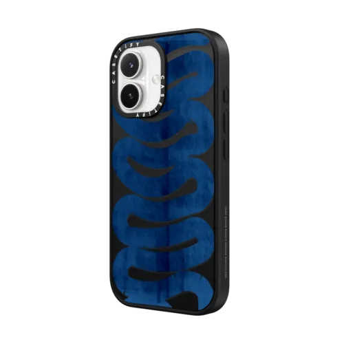 WAVES IN BLUE | iPhone 17 / Impact Case MagSafe Compatible / Matte Black | Image 2