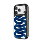 WAVES IN BLUE | iPhone 18 Pro Max / Impact Case MagSafe Compatible - Glossy / Glossy Black | Image 2