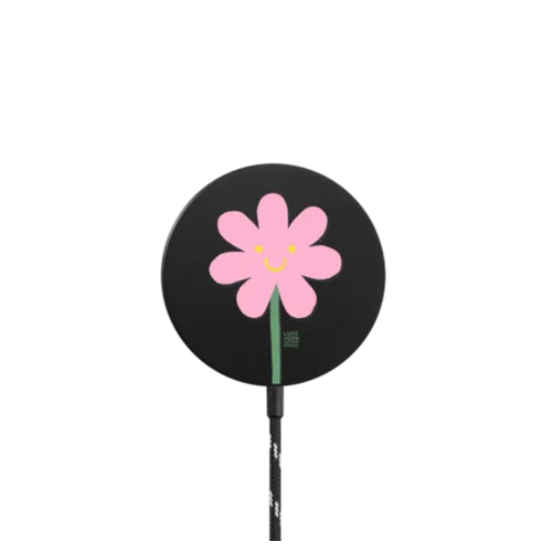 Cute AF by LJMA |   / PowerThru Magnetic Wireless Charger MagSafe Compatible / Black | Image 1